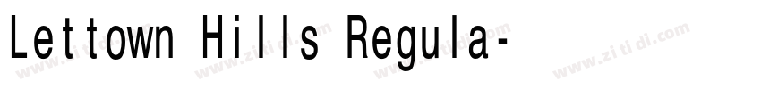 Lettown Hills Regula字体转换